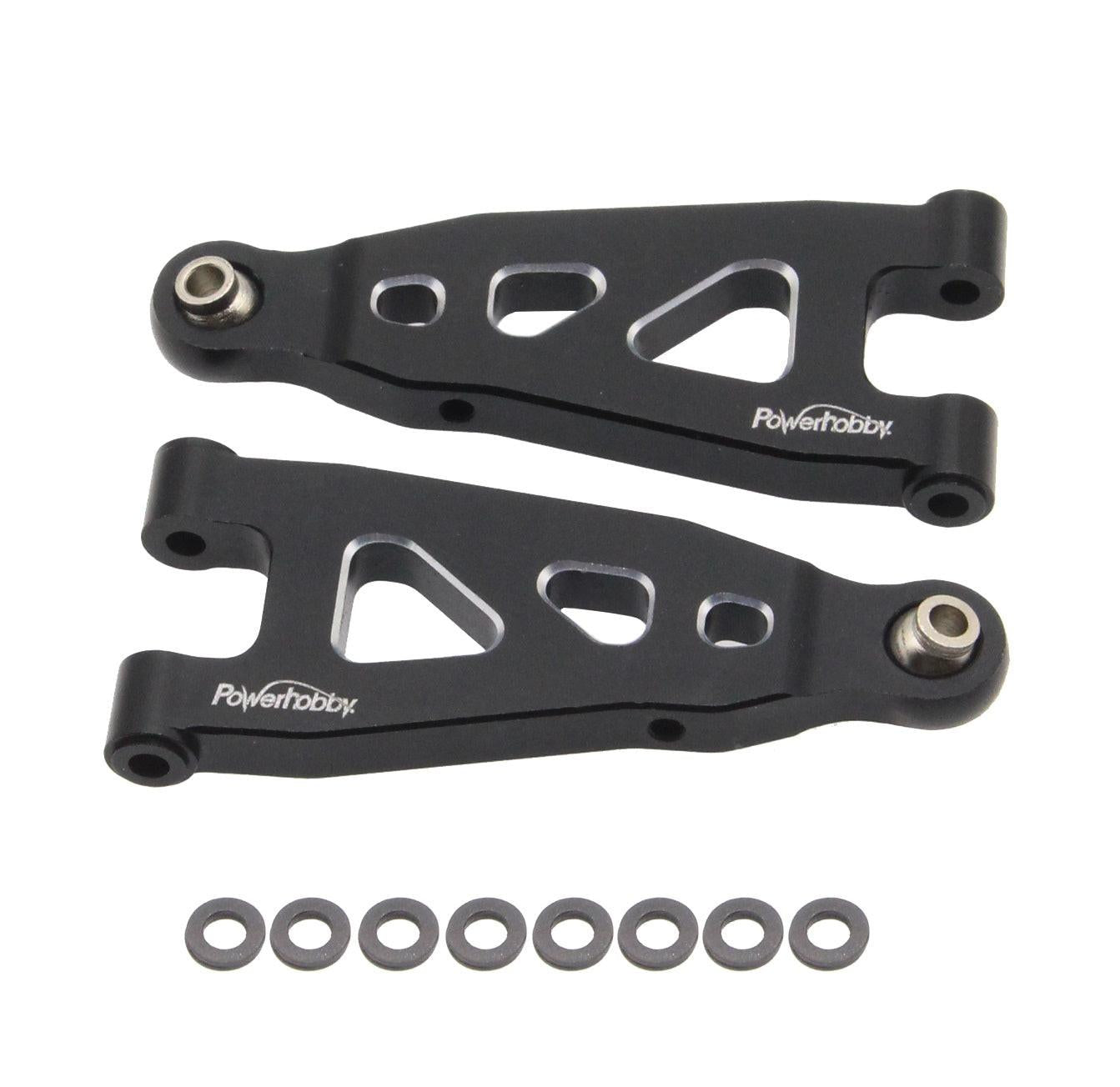 Powerhobby Aluminum Front Lower Arms Black Arrma Mojave Grom / Losi Nascar