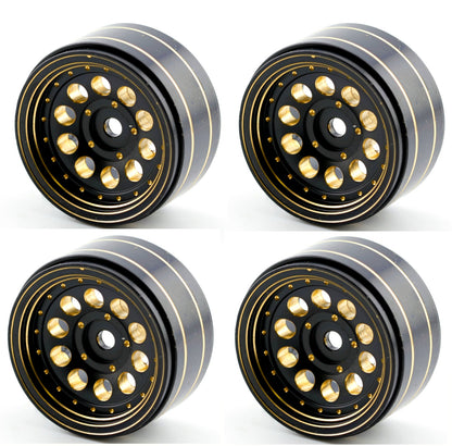 Powerhobby 1.0" Brass Beadlock Wheels offset -2.65mm (4) 1/24 SCX24