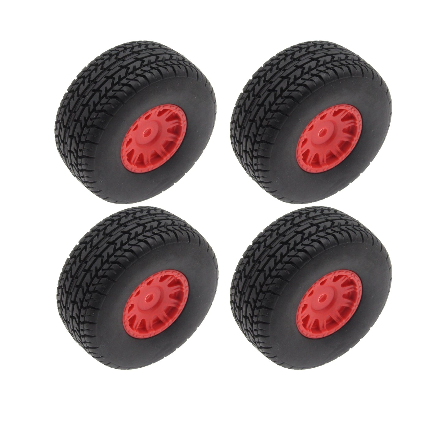 Mounted Tires / Wheels (4) Arrma Grom Granite Red