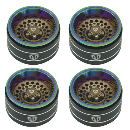 Powerhobby 1.9" Aluminum Wheels Gold (4) 1/10 Rock Crawler