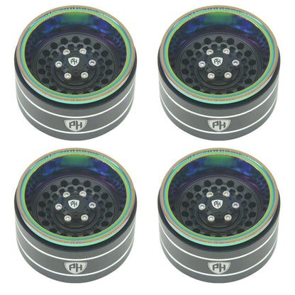 Powerhobby 1.9" Aluminum Wheels Black (4) 1/10 Rock Crawler