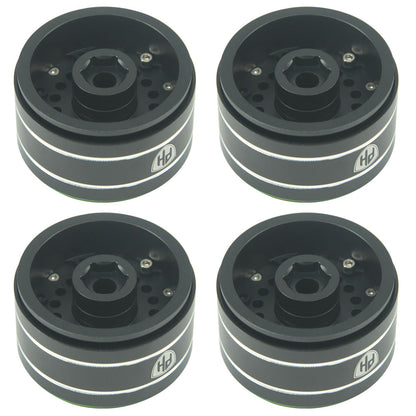 Powerhobby 1.9" Aluminum Wheels Black (4) 1/10 Rock Crawler