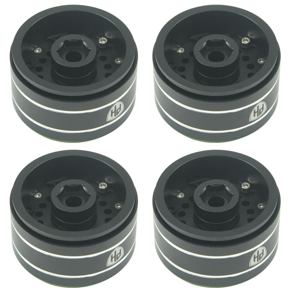 Powerhobby 1.9" Aluminum Wheels Black (4) 1/10 Rock Crawler