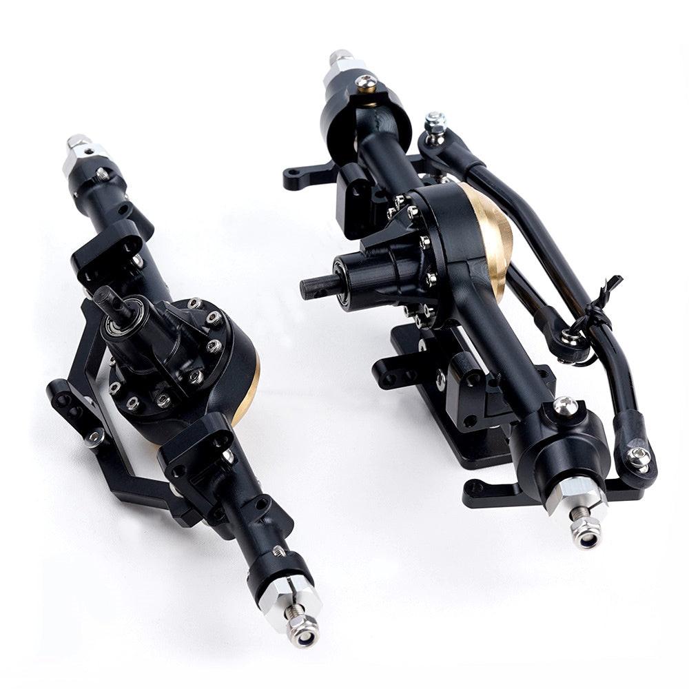 Aluminum D90 Front + Rear Axles w/ Brass Cover