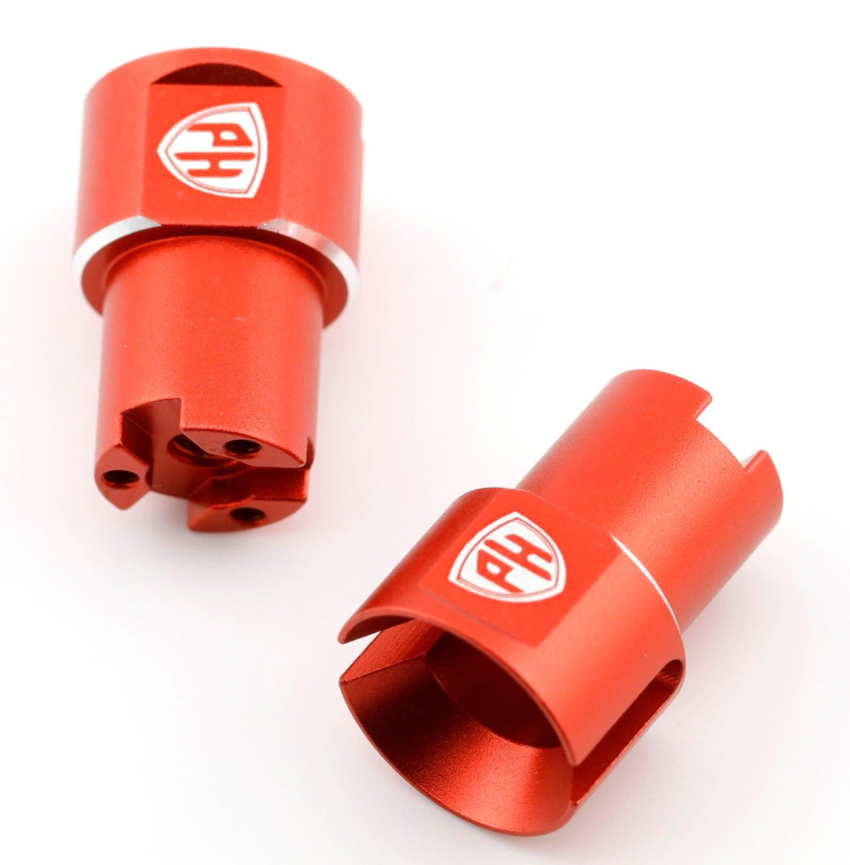 Powerhobby Aluminum Front / Rear Wheel Shaft Red Kyosho Fazer MK2