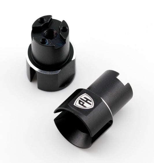 Powerhobby Aluminum Rear Wheel Shaft Black Kyosho Fazer MK2