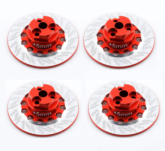 Powerhobby Aluminum Wheel Hub Red FOR Kyosho Fazer MK2