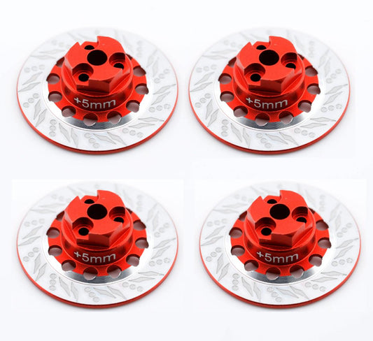 Powerhobby Aluminum Wheel Hub Red FOR Kyosho Fazer MK2