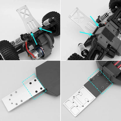 Powerhobby Wheelbase Extension 40mm Black For Traxxas Rustler Bandit