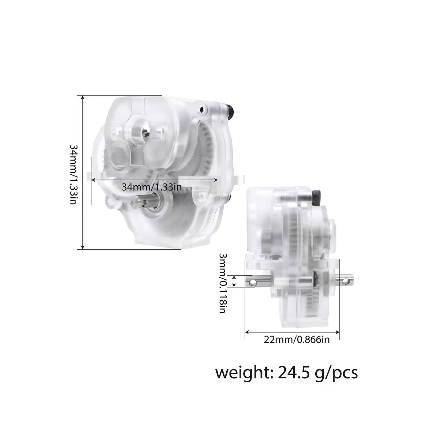 Powerhobby Complete Transmission with Acrylic Housing FOR Traxxas TRX-4M
