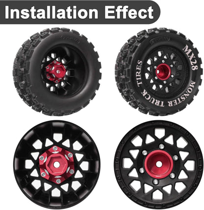 Powerhobby 6x30 to 14mm Aluminum Hex  Adapters (4) Pro-Line Arrma Senton Granite Wheel