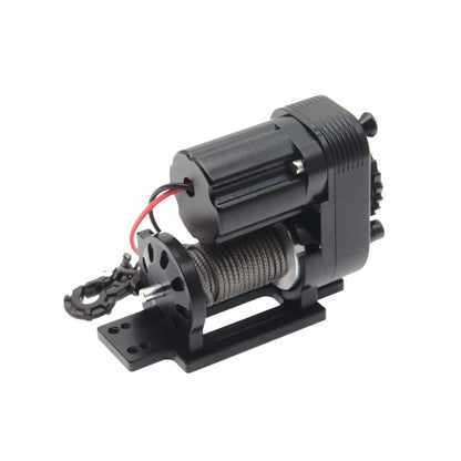 1/10 Simulated 8274 Vertical Winch Aluminum 6-12.4V 50lbs Black for 1/10 Rock Crawler
