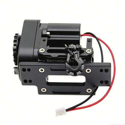 1/10 Simulated 8274 Vertical Winch Aluminum 6-12.4V 50lbs Black for 1/10 Rock Crawler