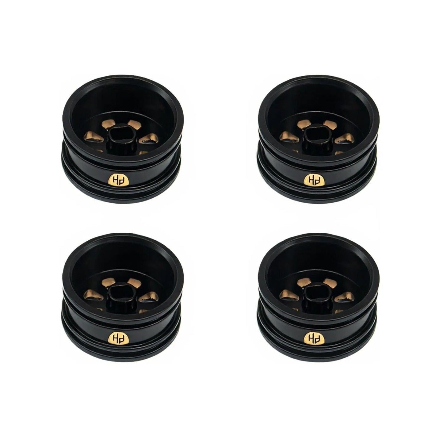Powerhobby Brass Wheels 0.7" Black (4) Axial SCX30