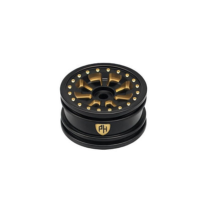 Powerhobby Brass Wheels 0.7" Black (4) Axial SCX30