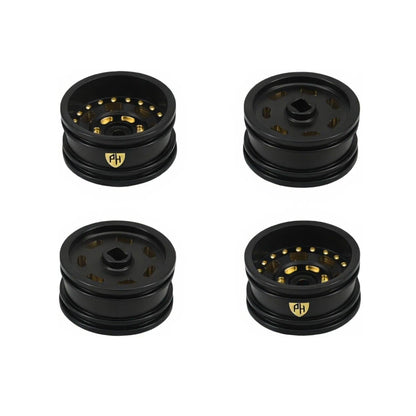Powerhobby Brass Wheels 0.7" Offset  3.6mm Black (4) Axial SCX30