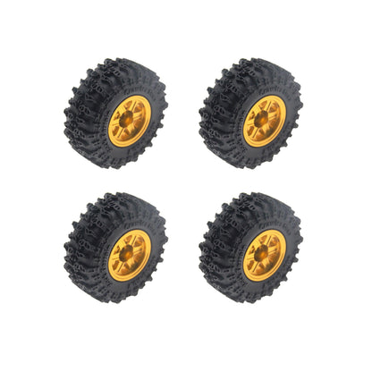 Powerhobby Axial SCX30 0.7" Aluminum Wheels / Tires (4) Gold Type A