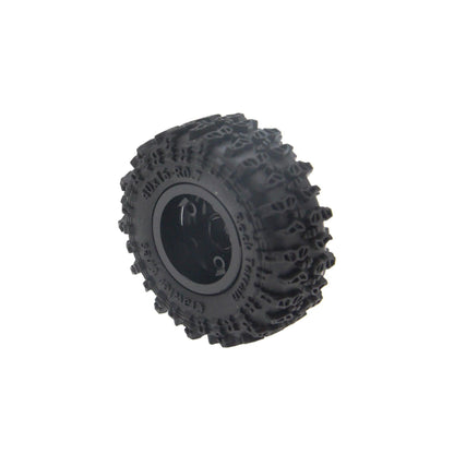 Powerhobby Axial SCX30 0.7" Beadlock Aluminum Wheels / Tires (4) Black Type A