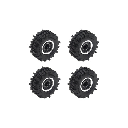 Powerhobby Axial SCX30 0.7" Beadlock Aluminum Wheels / Tires (4) Black Type B