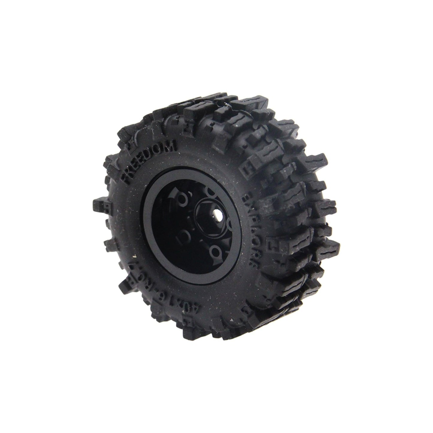 Powerhobby Axial SCX30 0.7" Beadlock Aluminum Wheels / Tires (4) Black Type B