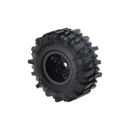 Powerhobby Axial SCX30 0.7" Beadlock Aluminum Wheels / Tires (4) Black Type B