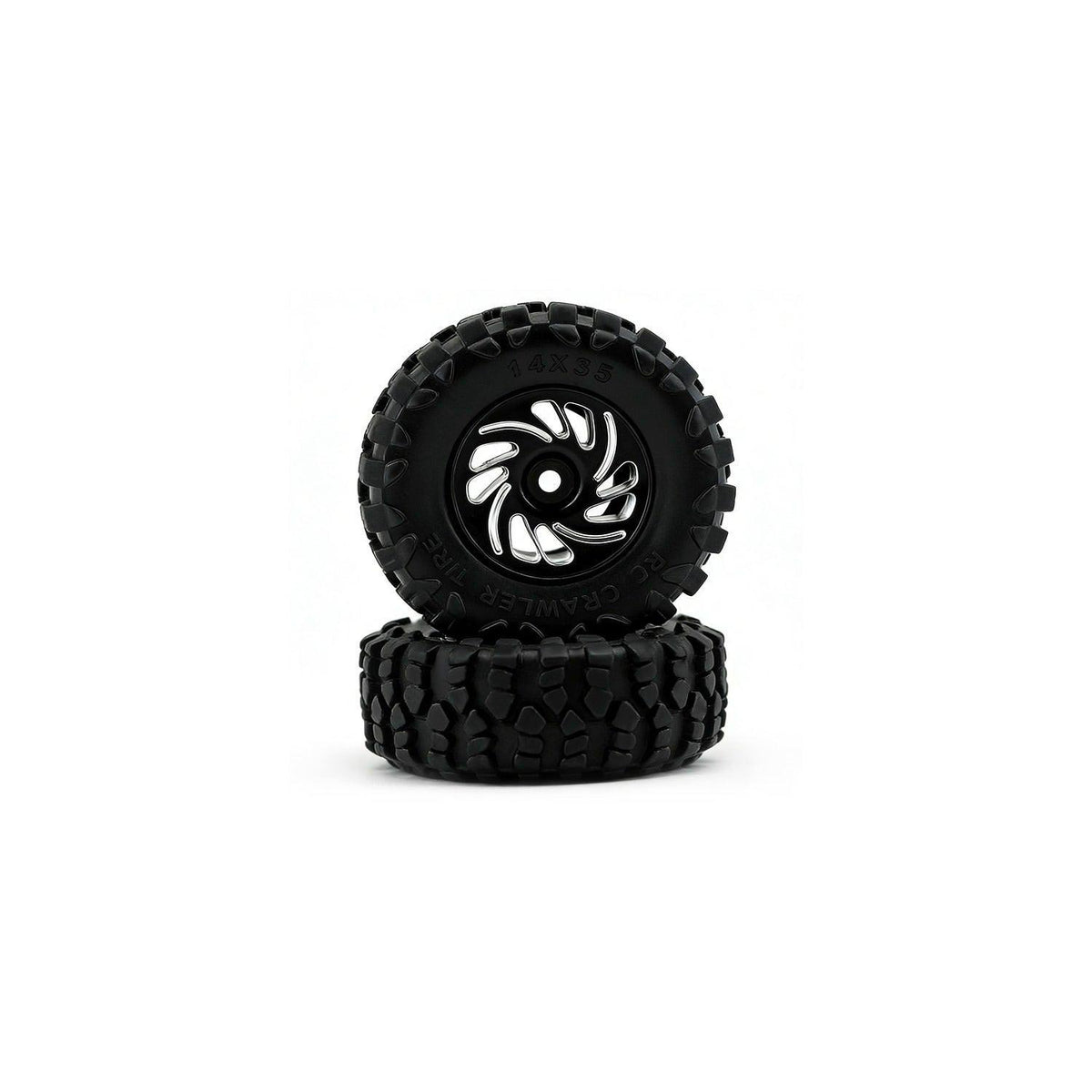 Powerhobby Axial SCX30 Aluminum Beadlock Tires (39mm) / Wheels (4) Black