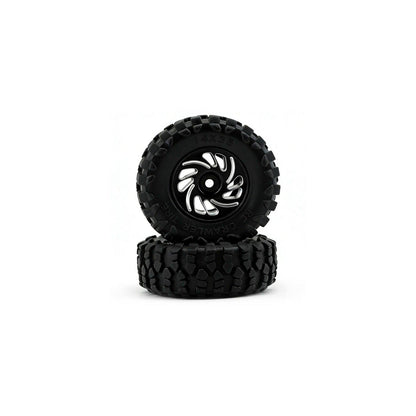 Powerhobby Axial SCX30 Aluminum Beadlock Tires (39mm) / Wheels (4) Black