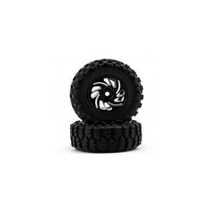Powerhobby Axial SCX30 Aluminum Beadlock Tires (35mm) / Wheels (4) Black