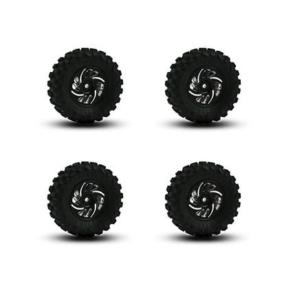 Powerhobby Axial SCX30 Aluminum Beadlock Tires (39mm) / Wheels (4) Black