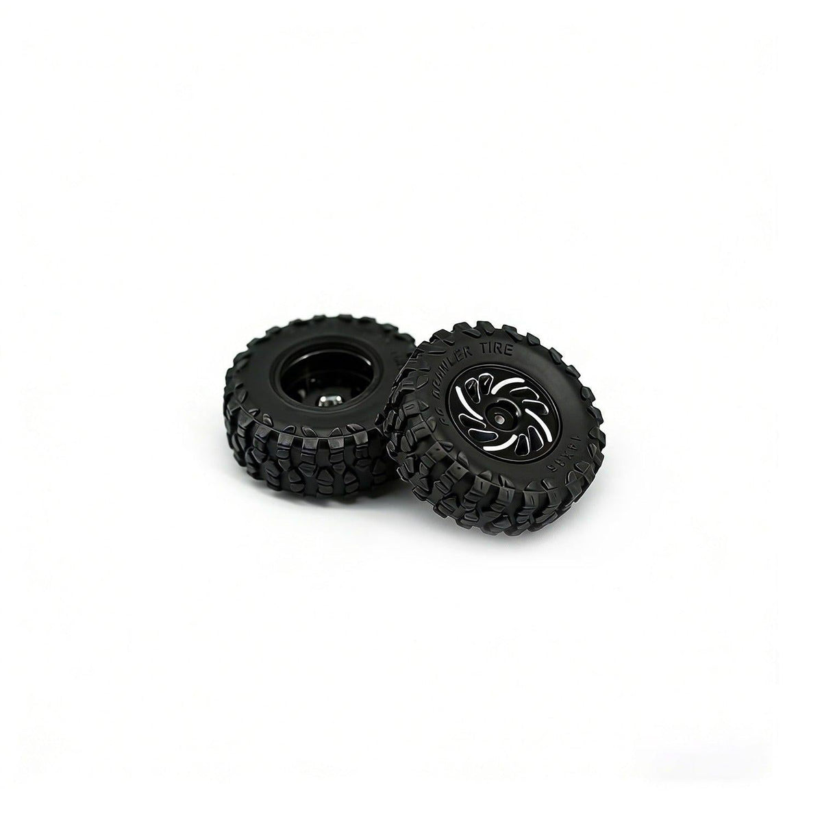 Powerhobby Axial SCX30 Aluminum Beadlock Tires (39mm) / Wheels (4) Black