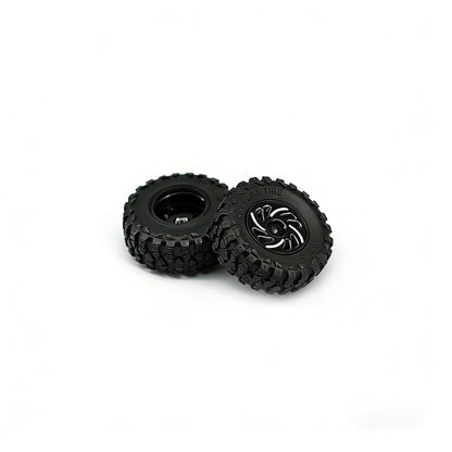Powerhobby Axial SCX30 Aluminum Beadlock Tires (39mm) / Wheels (4) Black