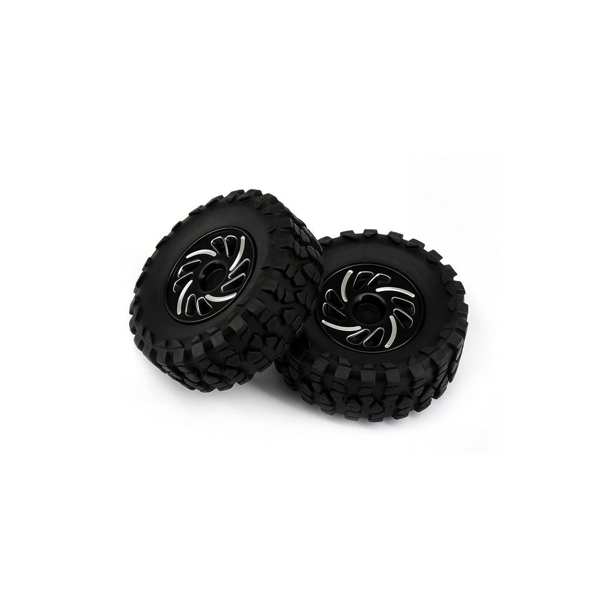 Powerhobby Axial SCX30 Aluminum Beadlock Tires (35mm) / Wheels (4) Black