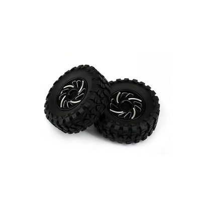 Powerhobby Axial SCX30 Aluminum Beadlock Tires (39mm) / Wheels (4) Black