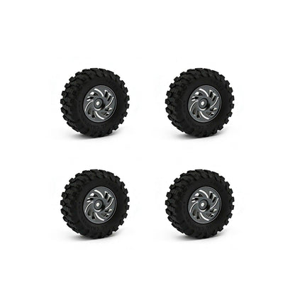 Powerhobby Axial SCX30 Aluminum Beadlock Tires (39mm) / Wheels (4) Grey