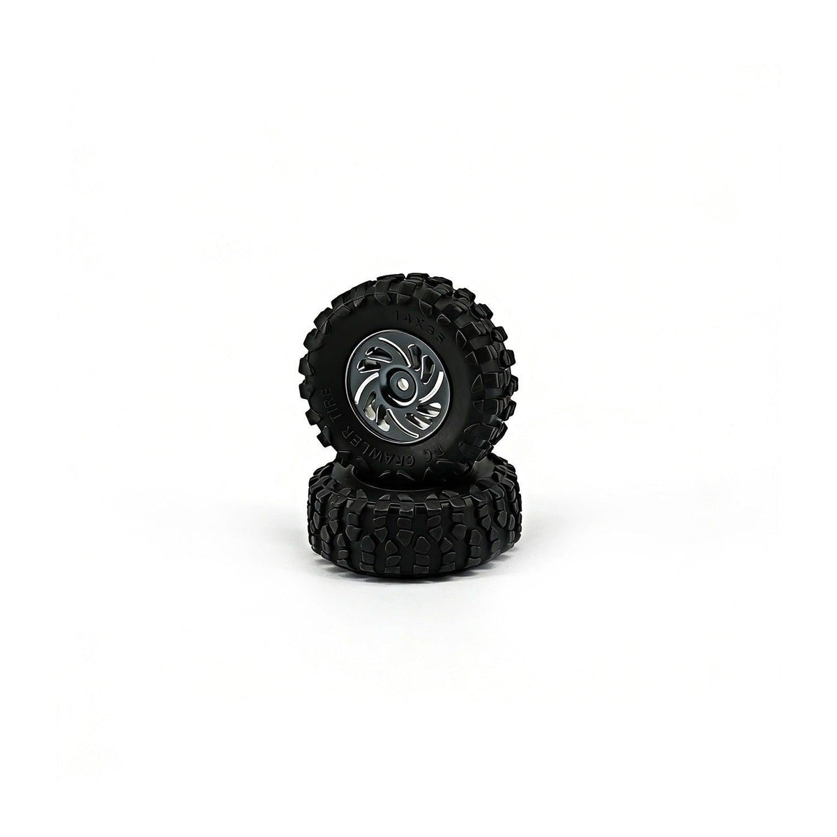 Powerhobby Axial SCX30 Aluminum Beadlock Tires (35mm) / Wheels (4) Grey