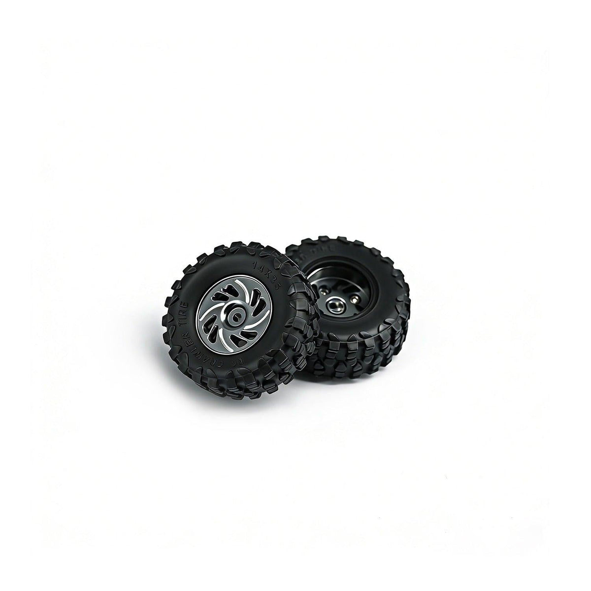 Powerhobby Axial SCX30 Aluminum Beadlock Tires (35mm) / Wheels (4) Silver