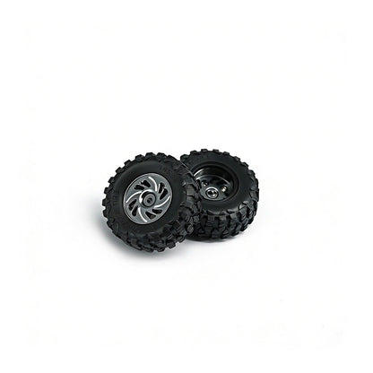 Powerhobby Axial SCX30 Aluminum Beadlock Tires (35mm) / Wheels (4) Silver