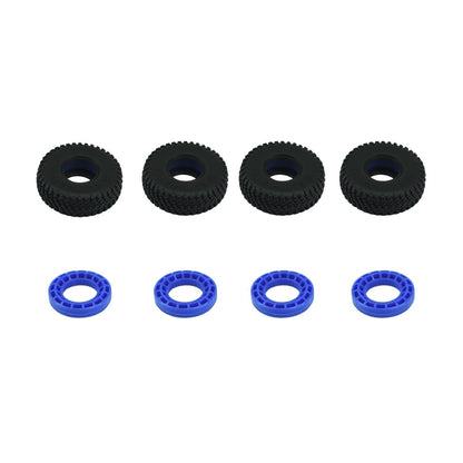 Axial SCX30 39mm Tires with Silicon Insert (4) Blue