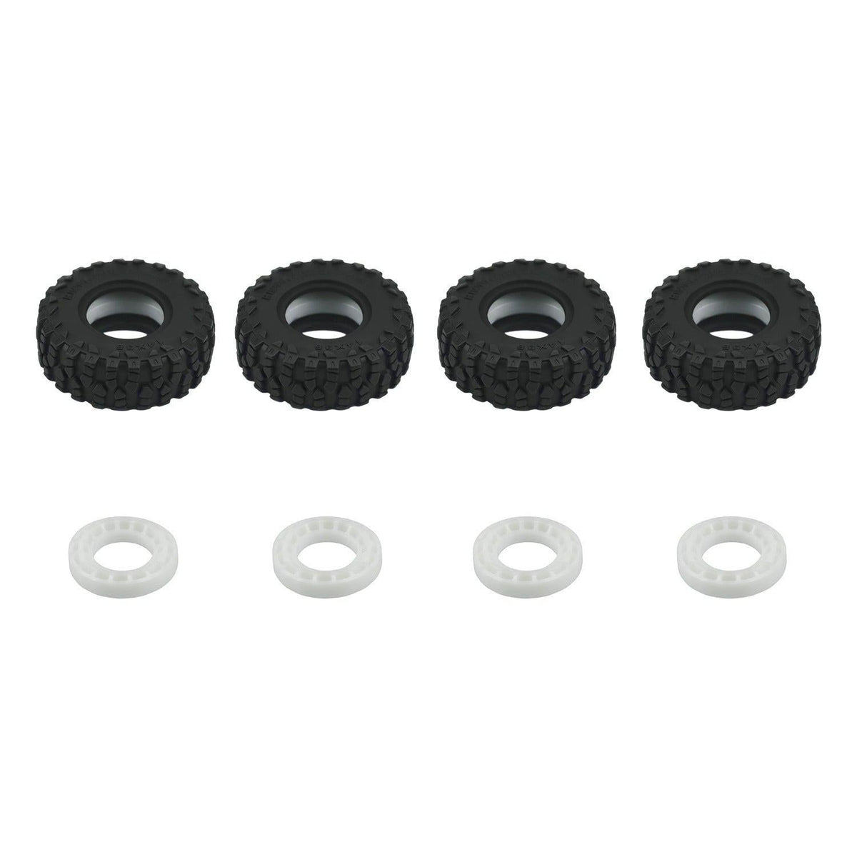 Axial SCX30 35mm Tires with Silicon Insert (4) White