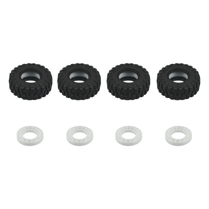 Axial SCX30 35mm Tires with Silicon Insert (4) White