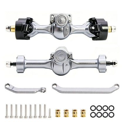 Powerhobby Axial SCX30 Front + Rear Aluminum Complete Axles Silver