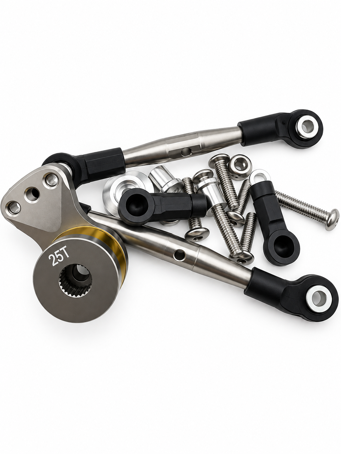 Powerhobby Hi-Torque Servo Saver 25T w/ Tie Rod Silver – Tamiya Lunch Box