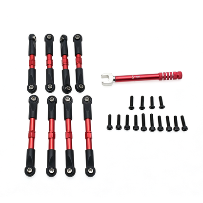 Powerhobby Aluminum Pull Rods Red FOR Trxxas 1/16 E-Revo / Summit