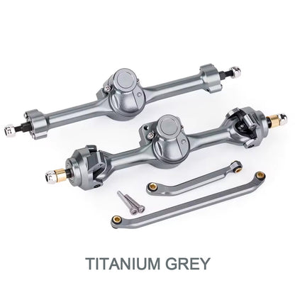 Powerhobby Axial SCX30 Front + Rear Aluminum Extended Axles w +5MM Grey