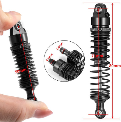 Powerhobby Arrma 1/16 Quake Grom Aluminum Front / Rear Shocks (4) Black