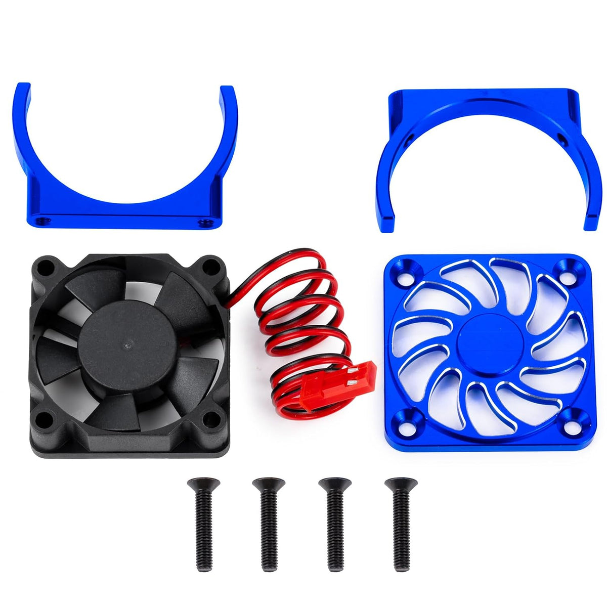 Powerhobby 35MM Aluminum Cooling Fan Blue FOR Traxxas Mini Slash / Maxx / XRT VXL 3S