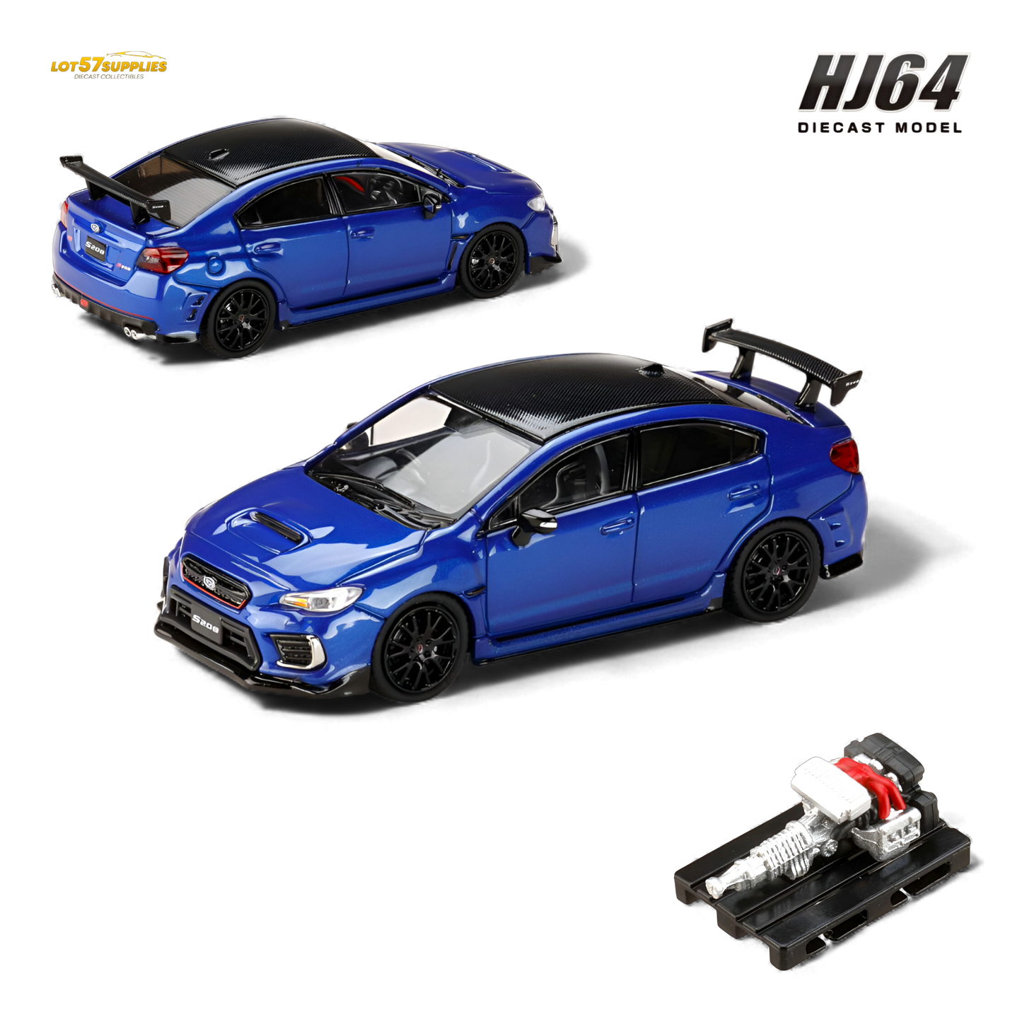 (Pre-Order) Hobby Japan Subaru S208 NBR Challenge Package - WR Blue Pearl 1:64