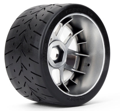 Powerhobby 1/8 Gripper 54/100 Belted Mounted Tires 17mm Chrome Wheels V2 (2)