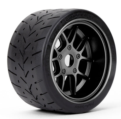 Powerhobby 1/8 Gripper 54/100 Belted Mounted Tires 17mm Black Wheels V2 (2)