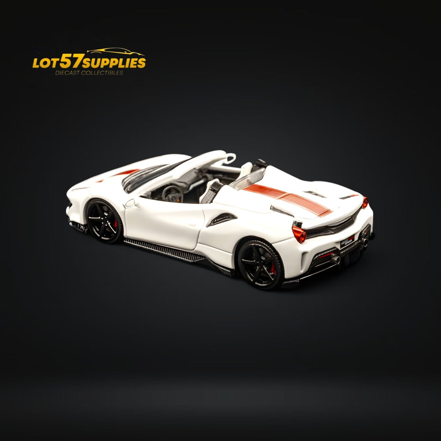 TPC Novitec 488 Roadster Pearl White - Red Stripe 1:64